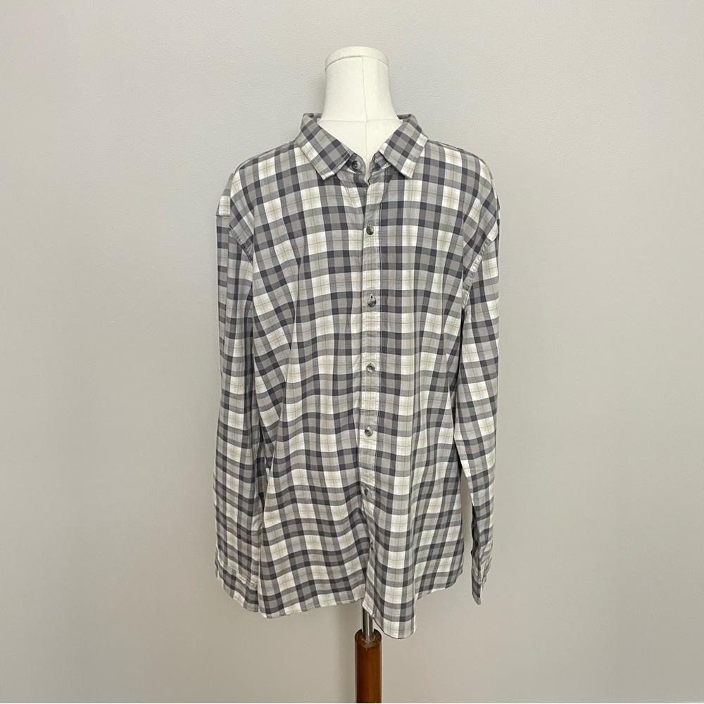 Hawker Rye Shirt Slim Fit Button Up Plaid Travel Work Casual Grey Stitch Fix